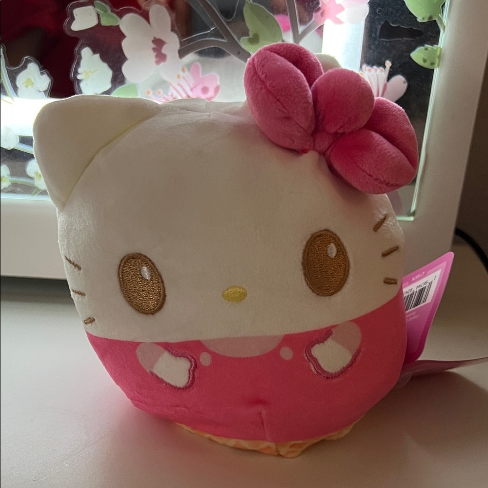 Sanrio Hello Kitty Plush with Pink and Gold Accents